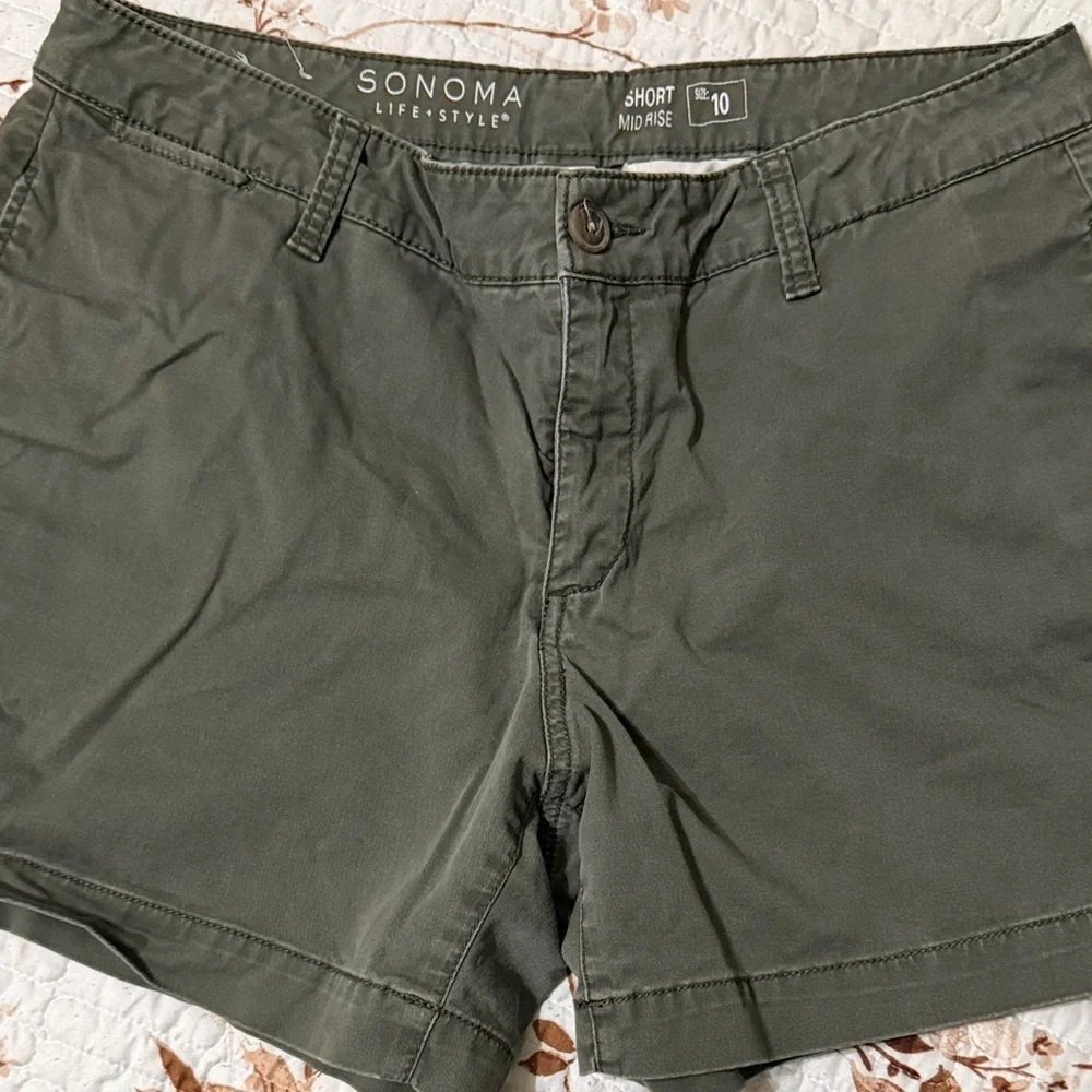 Sonoma Dark Green Casual Shorts